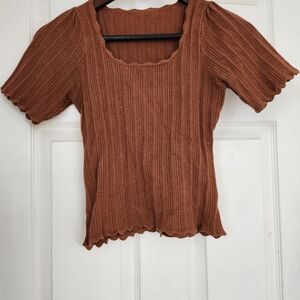 Square Neck Scalloped trim